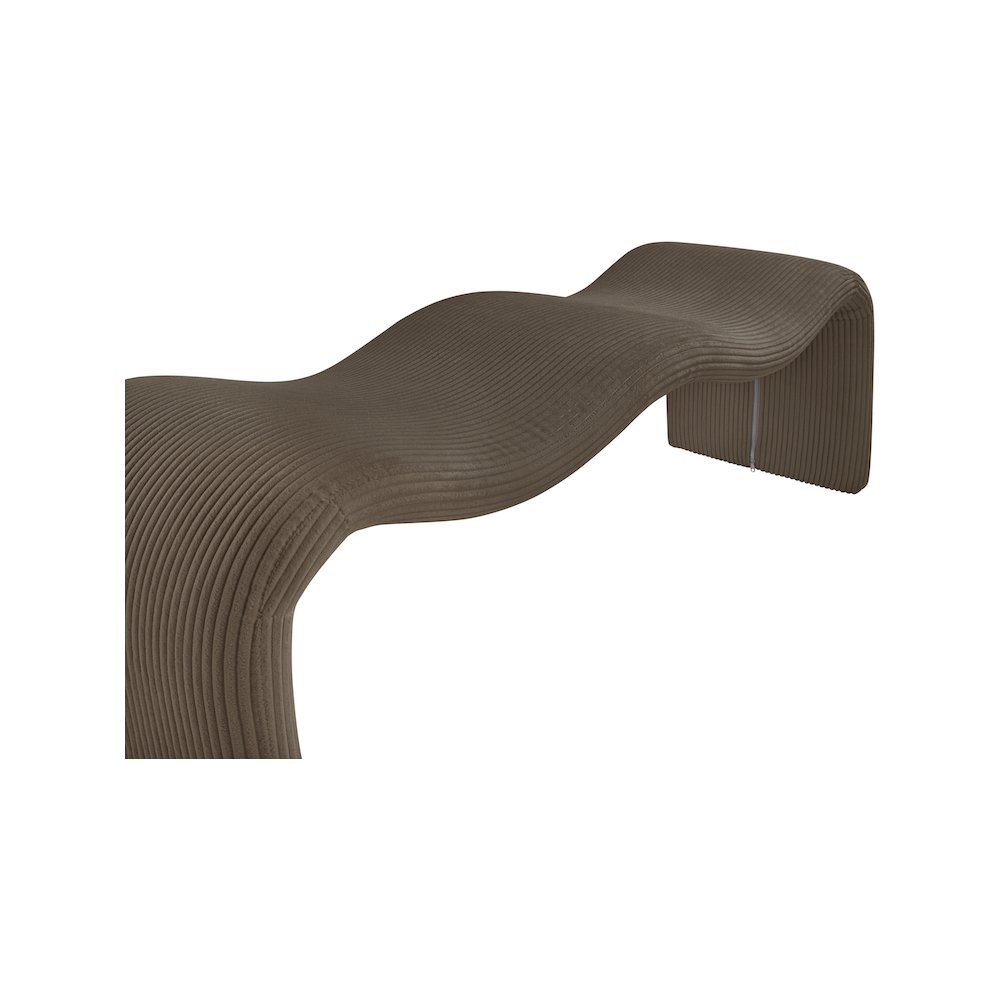 Willow Brown Corduroy Fabric Bench. Picture 7