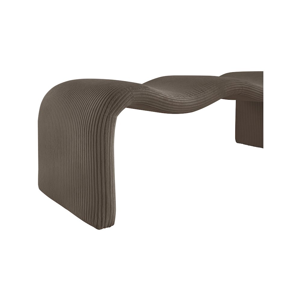Willow Brown Corduroy Fabric Bench. Picture 8