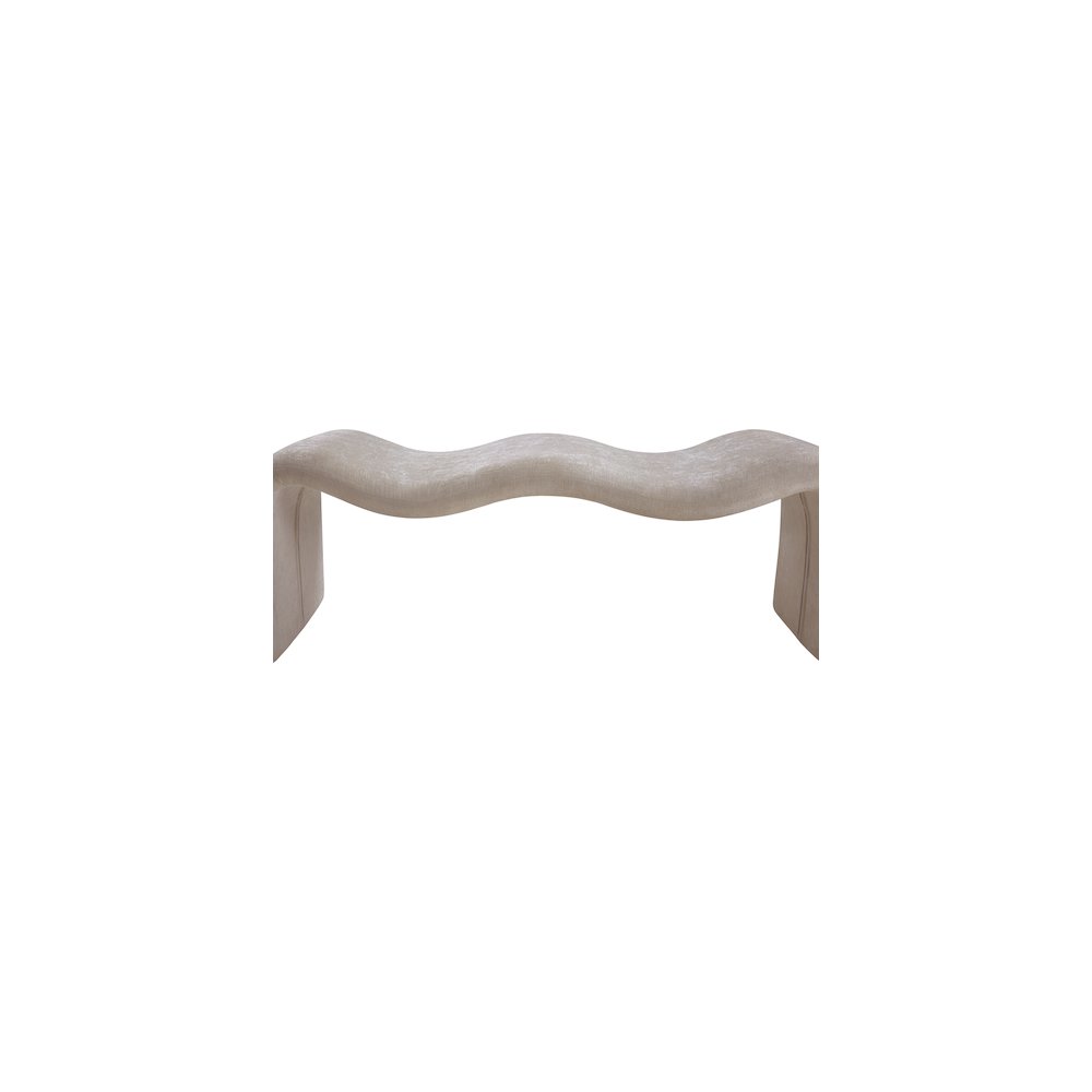 Willow Beige Chenille Fabric Bench. Picture 8