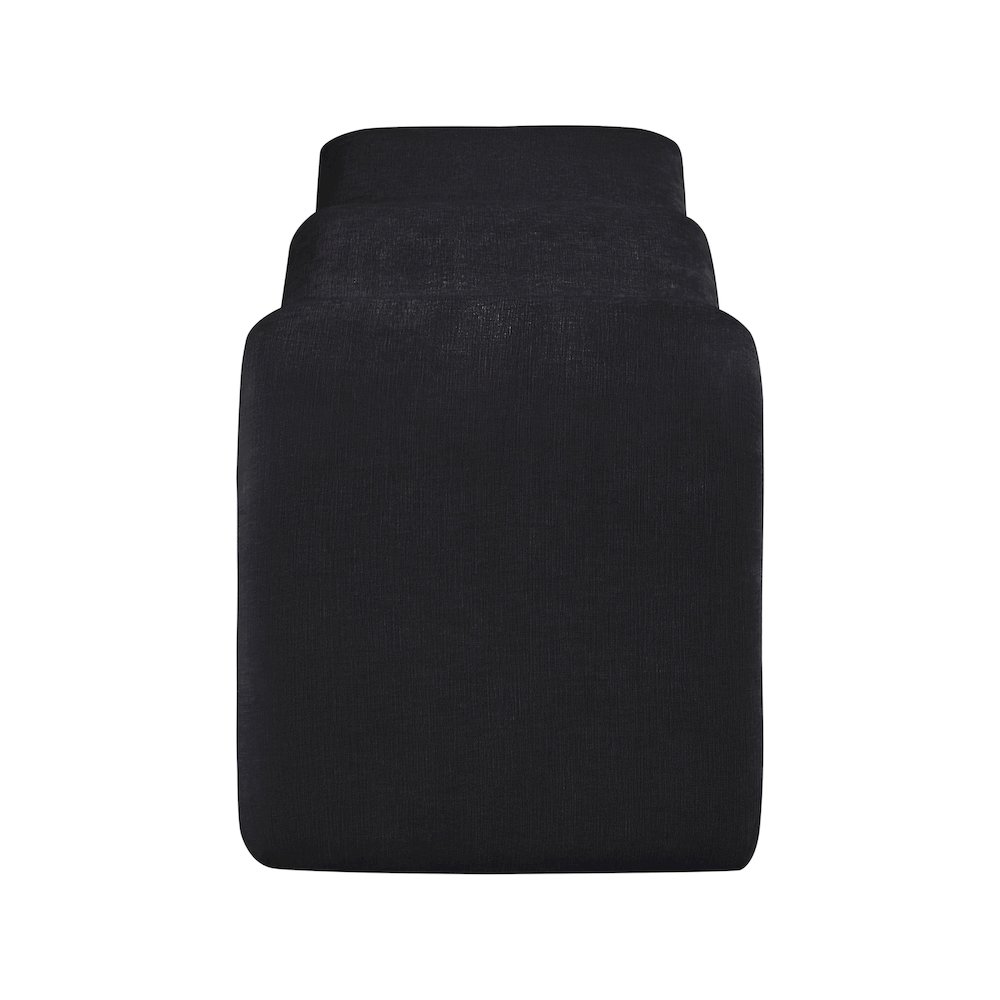 Willow Black Chenille Fabric Bench. Picture 4