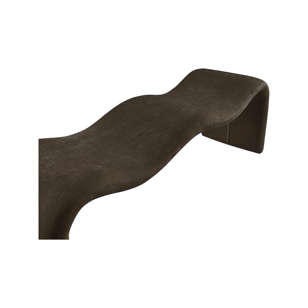 Willow Brown Chenille Fabric Bench. Picture 7