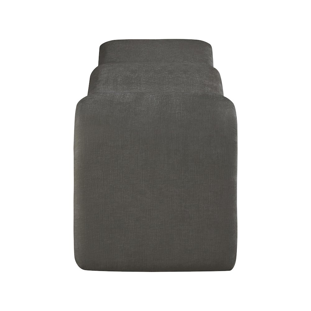 Willow Grey Chenille Fabric Bench. Picture 4