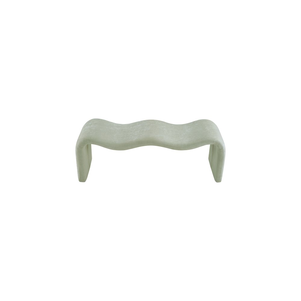 Willow Mint Chenille Fabric Bench. Picture 5