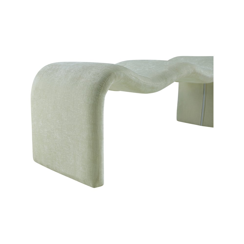 Willow Mint Chenille Fabric Bench. Picture 6