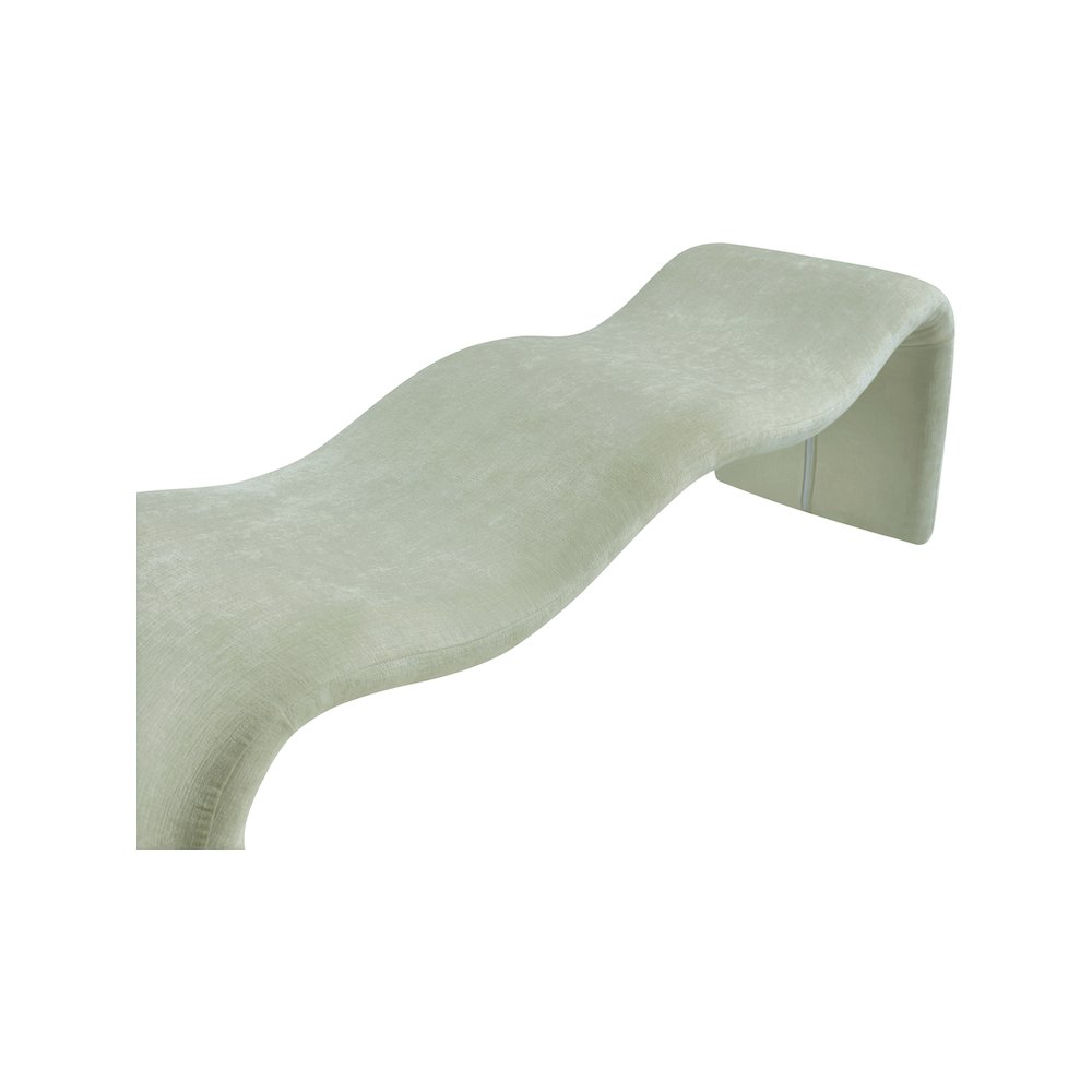Willow Mint Chenille Fabric Bench. Picture 7