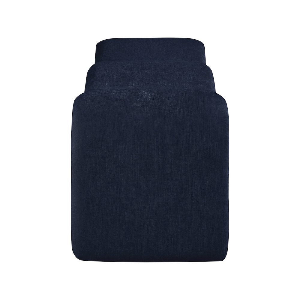 Willow Navy Chenille Fabric Bench. Picture 4