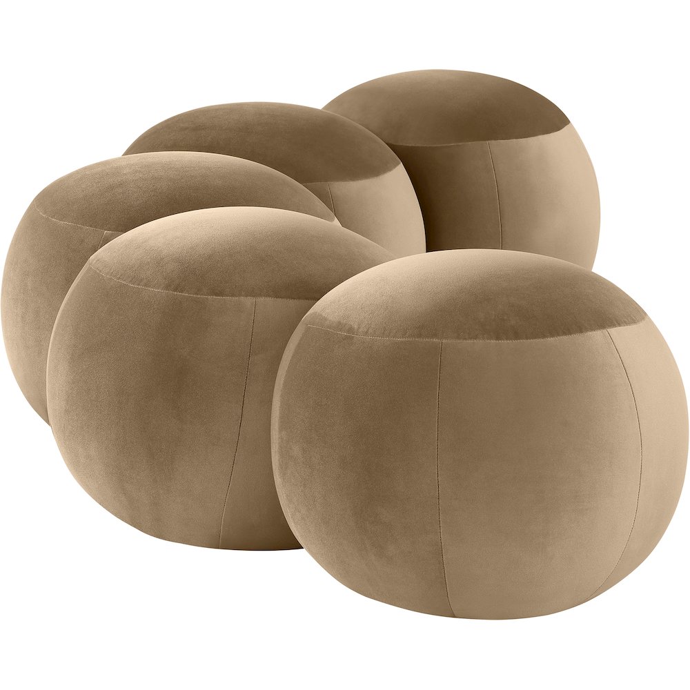 Apollo Beige Velvet Bench. Picture 5