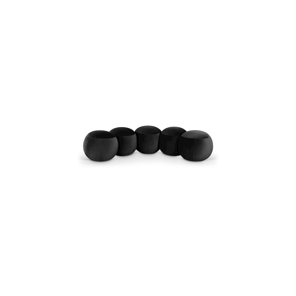 Apollo Black Velvet Bench. Picture 1