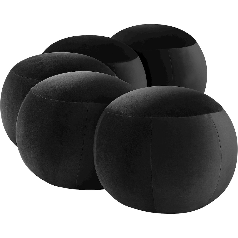 Apollo Black Velvet Bench. Picture 5