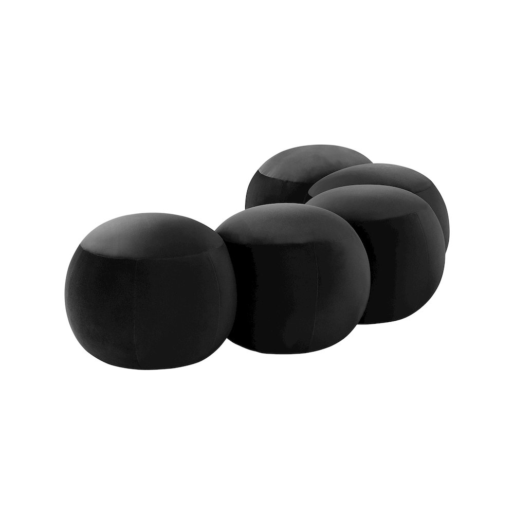 Apollo Black Velvet Bench. Picture 6