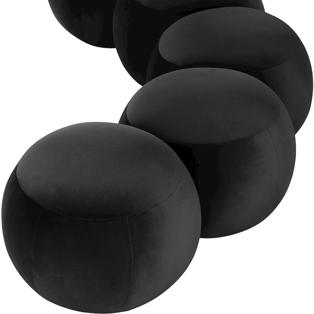 Apollo Black Velvet Bench. Picture 7
