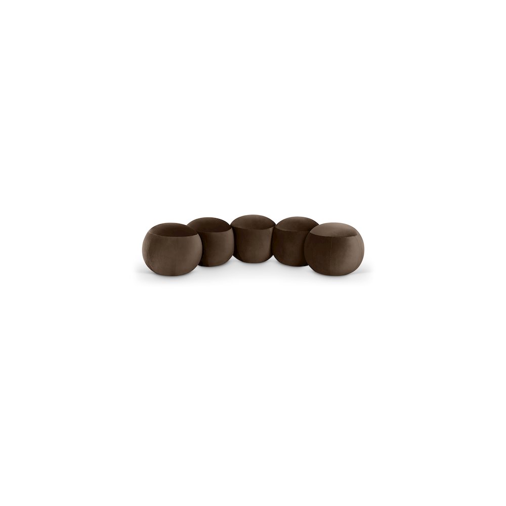 Apollo Brown Velvet Bench. Picture 1
