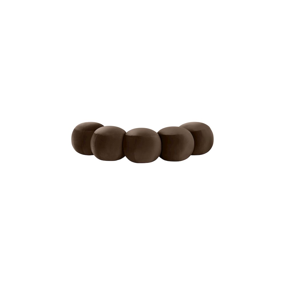 Apollo Brown Velvet Bench. Picture 4