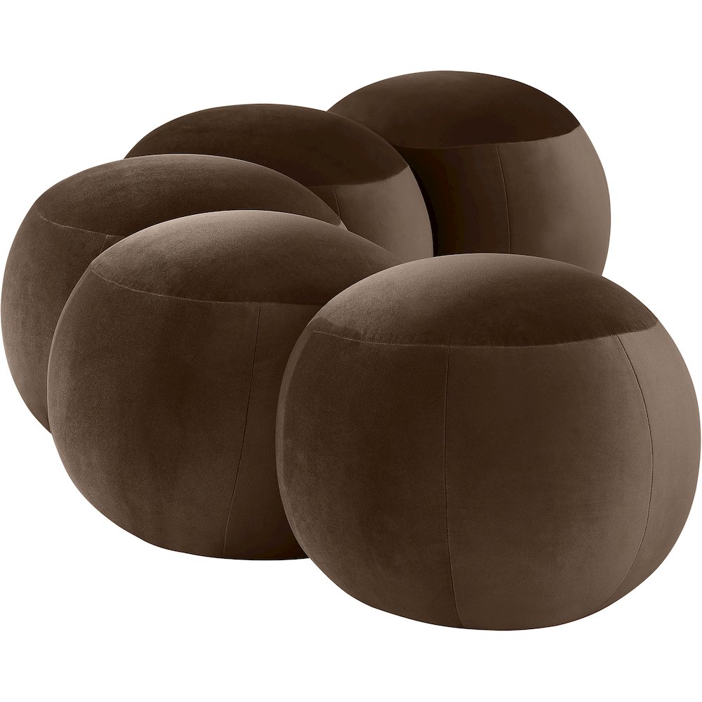 Apollo Brown Velvet Bench. Picture 5