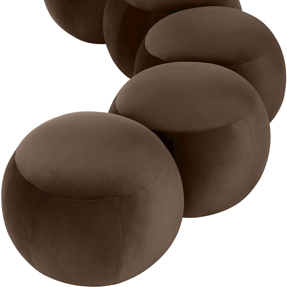 Apollo Brown Velvet Bench. Picture 7