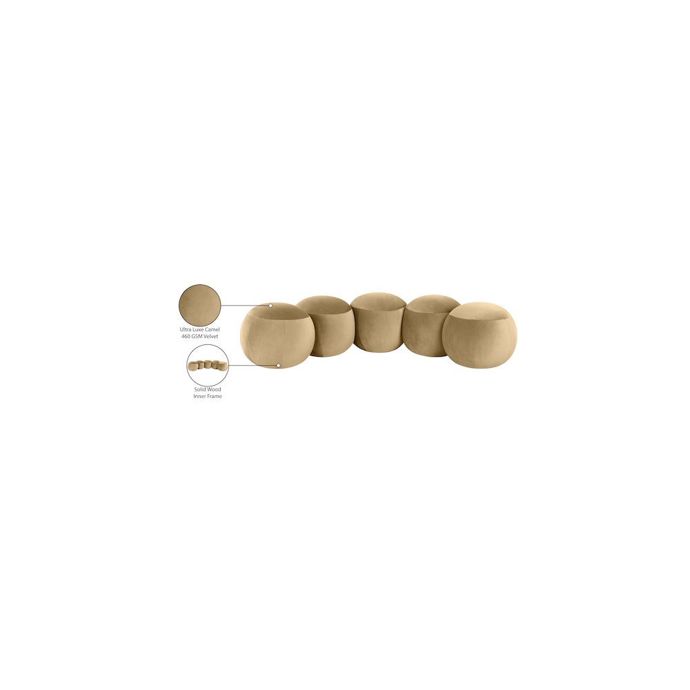 Apollo Camel Velvet Bench. Picture 10