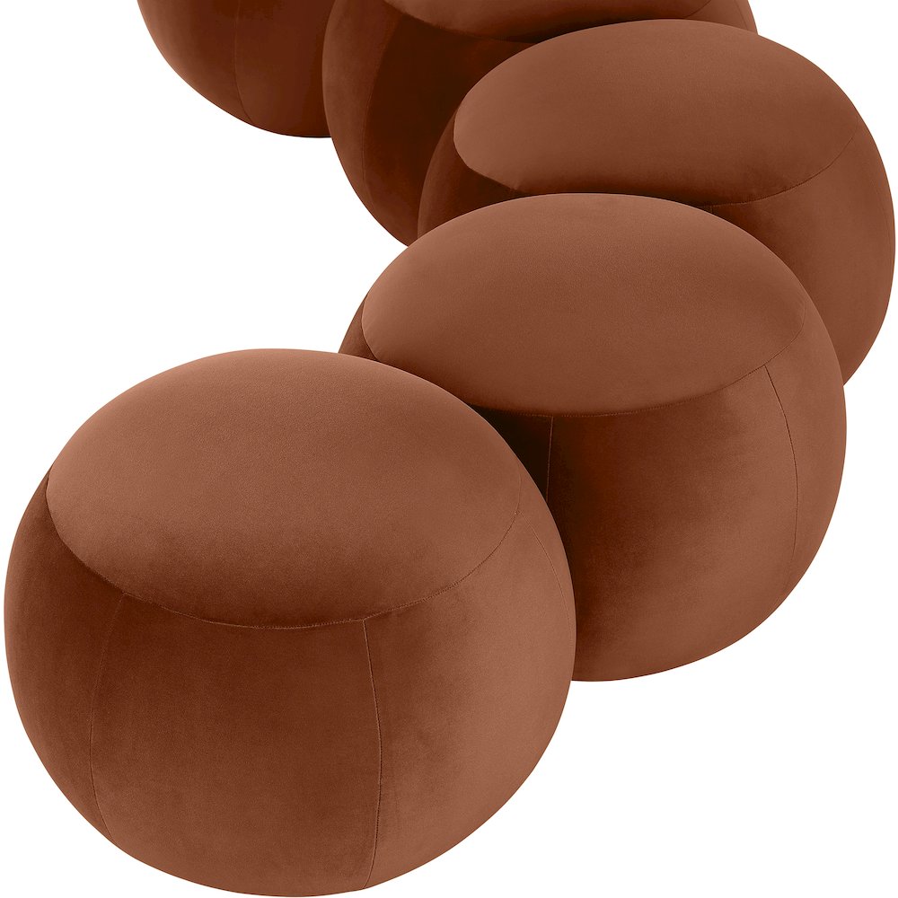 Apollo Cognac Velvet Bench. Picture 7