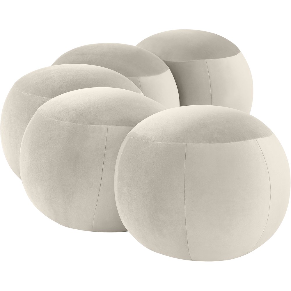 Apollo Cream Velvet Bench. Picture 5