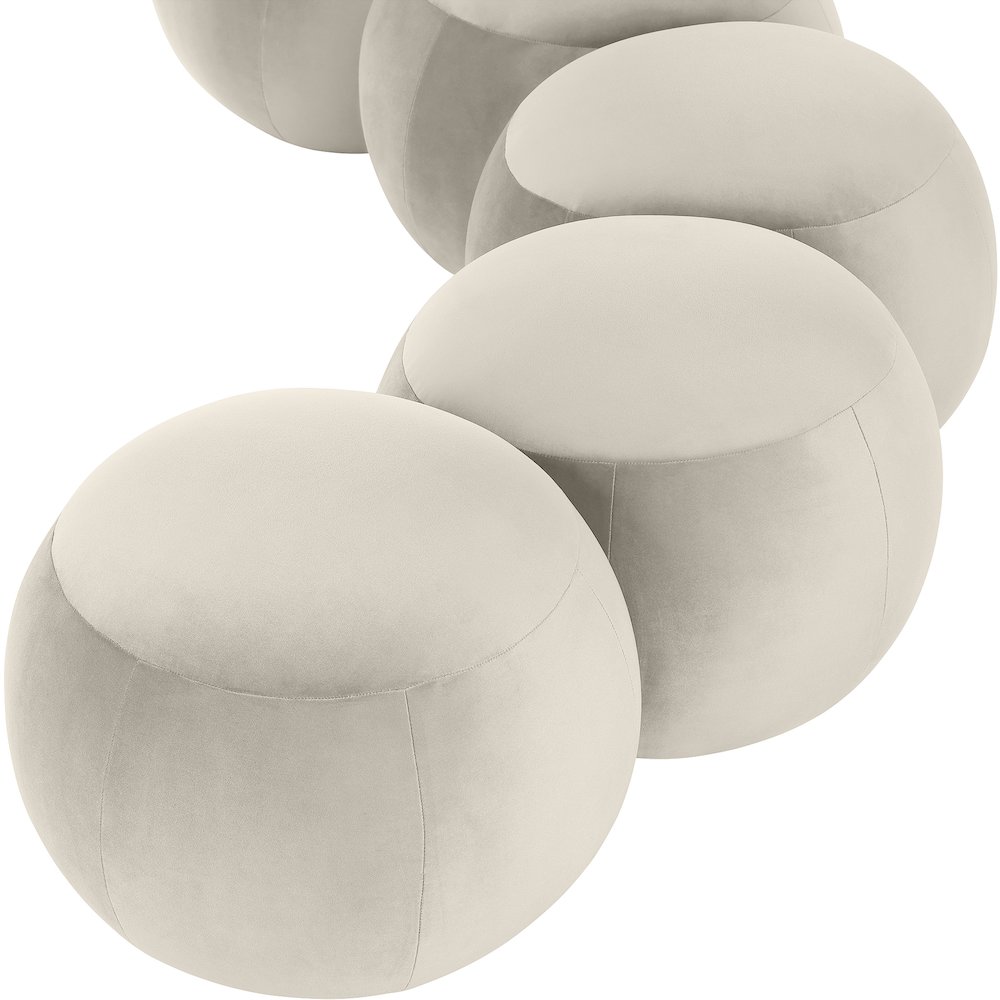 Apollo Cream Velvet Bench. Picture 7