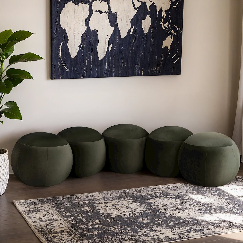 Apollo Green Velvet Bench. Picture 2