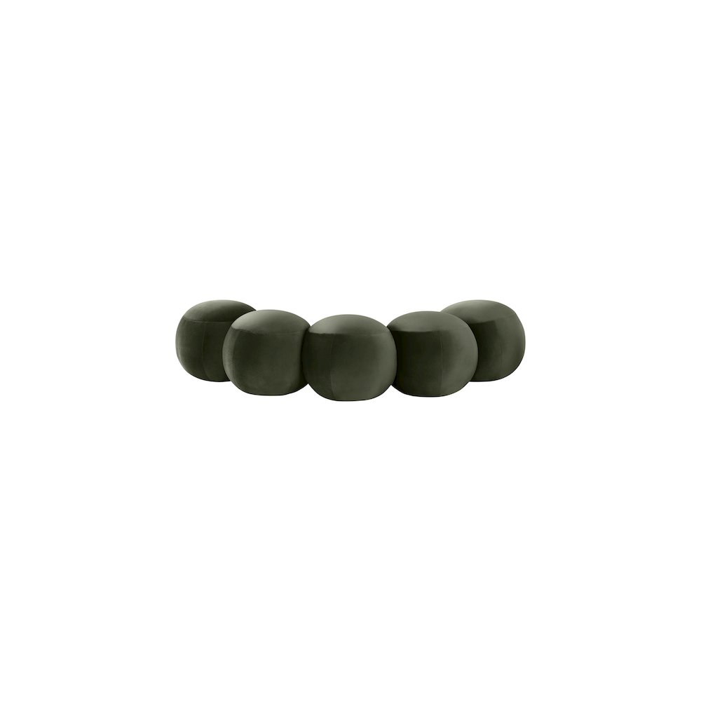 Apollo Green Velvet Bench. Picture 4