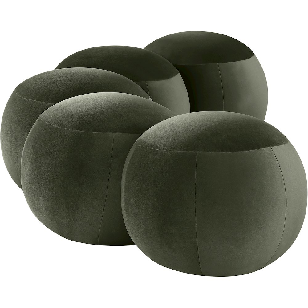 Apollo Green Velvet Bench. Picture 5