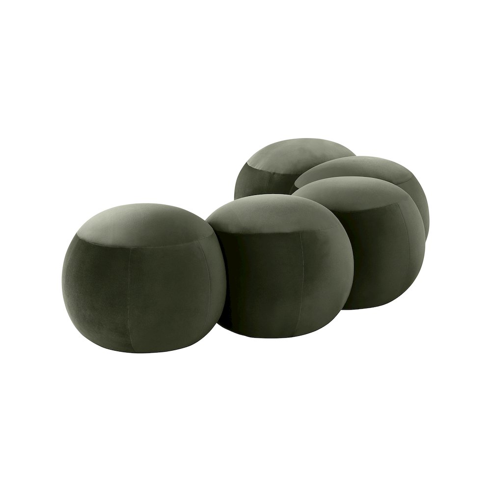 Apollo Green Velvet Bench. Picture 6