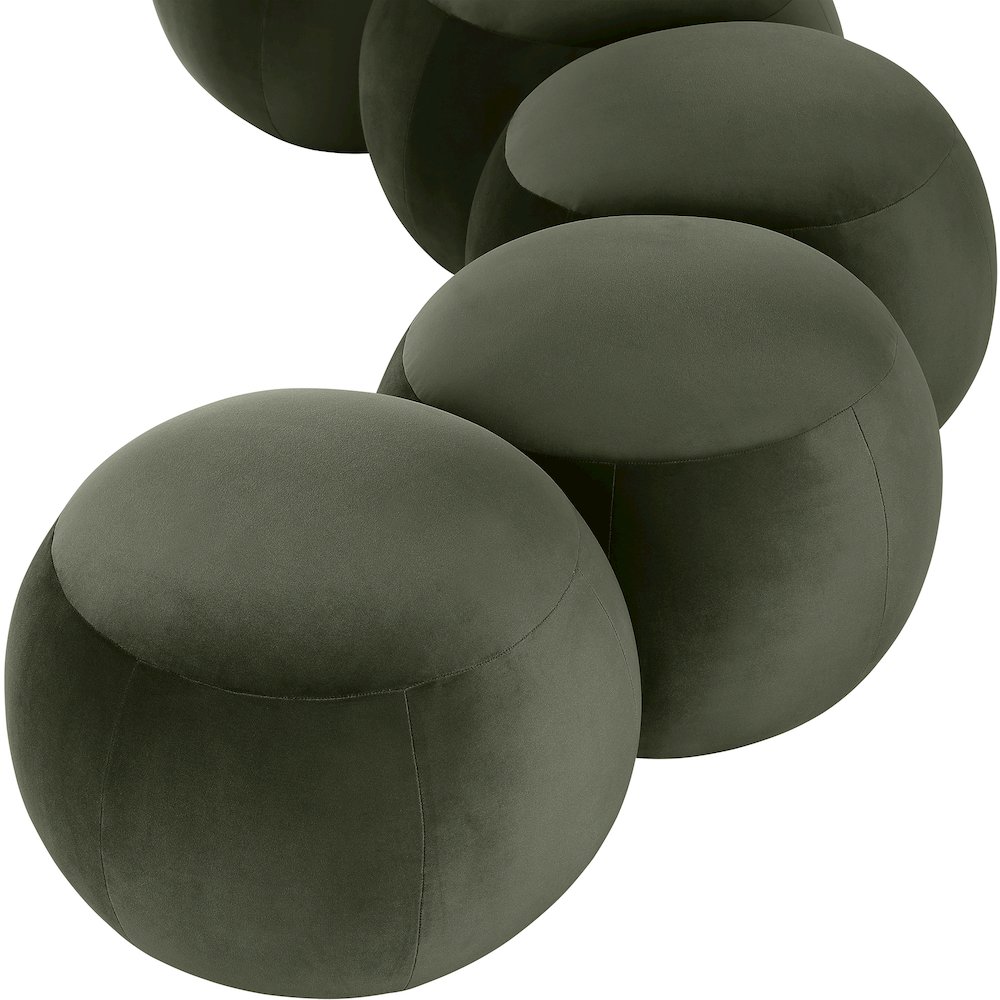 Apollo Green Velvet Bench. Picture 7
