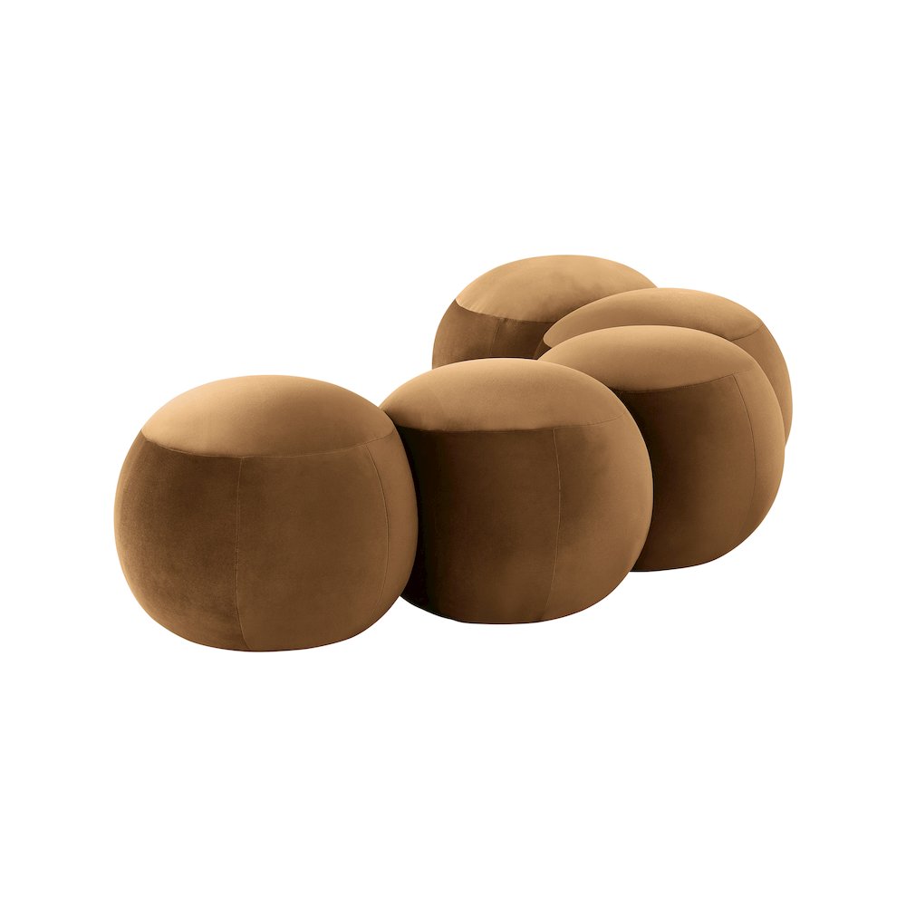 Apollo Saddle Velvet Bench. Picture 6
