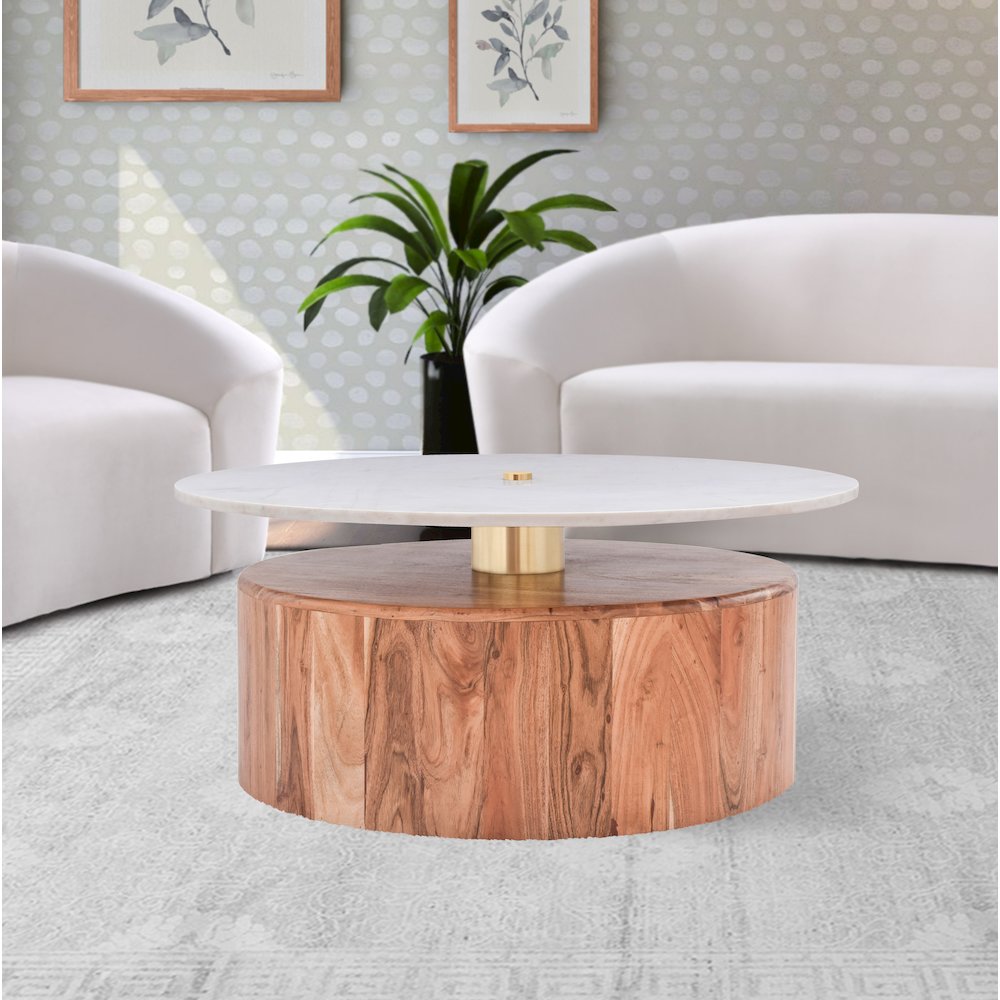 Stonewood Natural Acacia Wood Coffee Table. Picture 2
