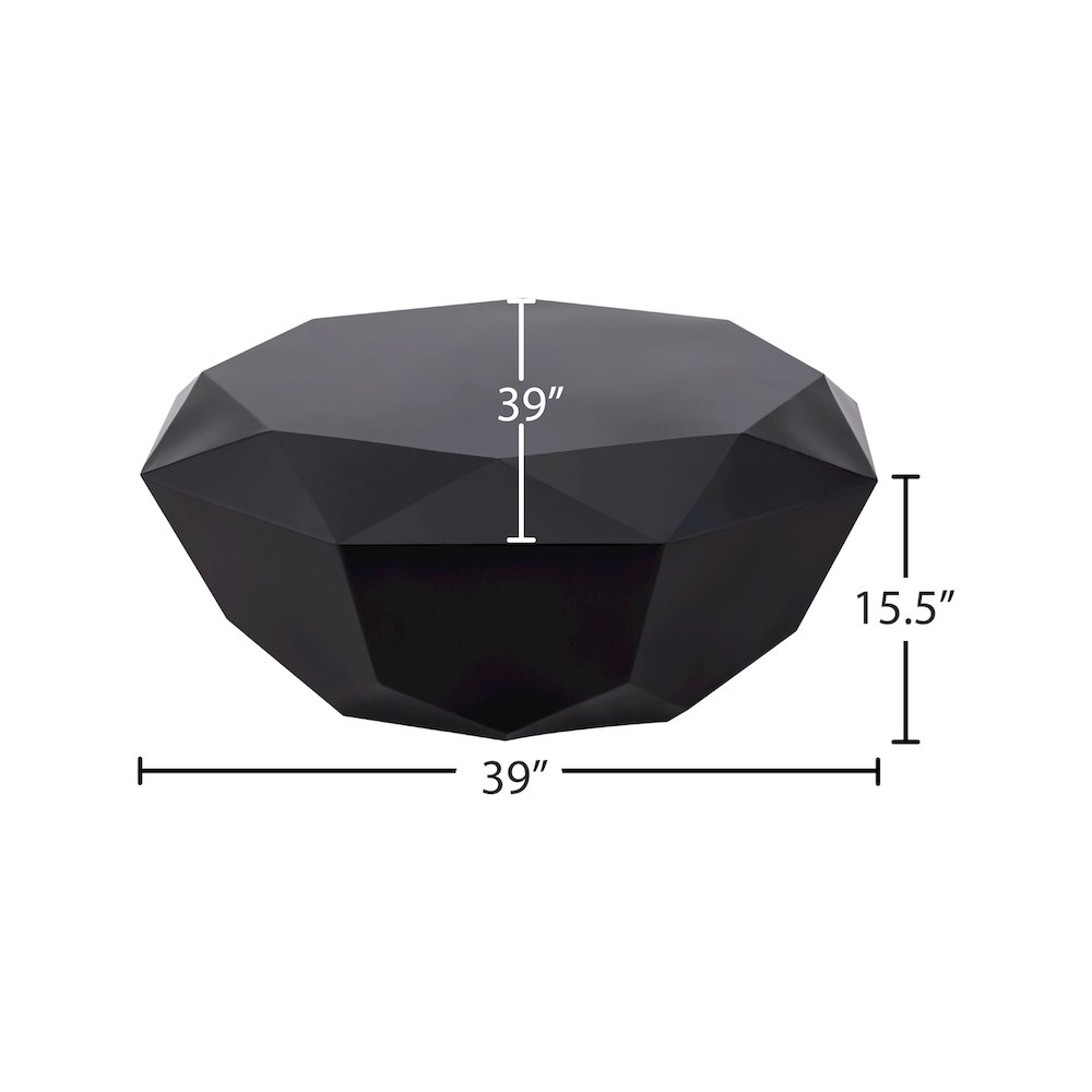 Gemma Matte Black Coffee Table. Picture 11