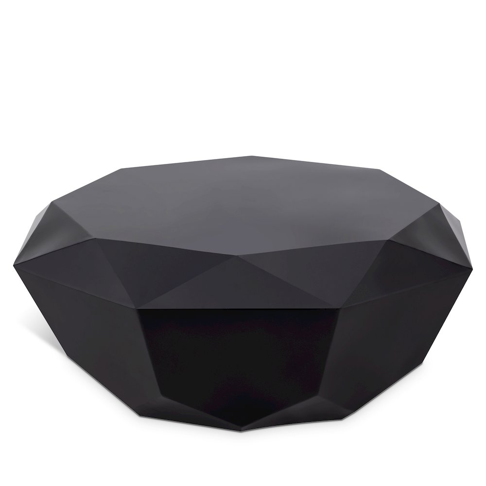 Gemma Matte Black Coffee Table. Picture 1