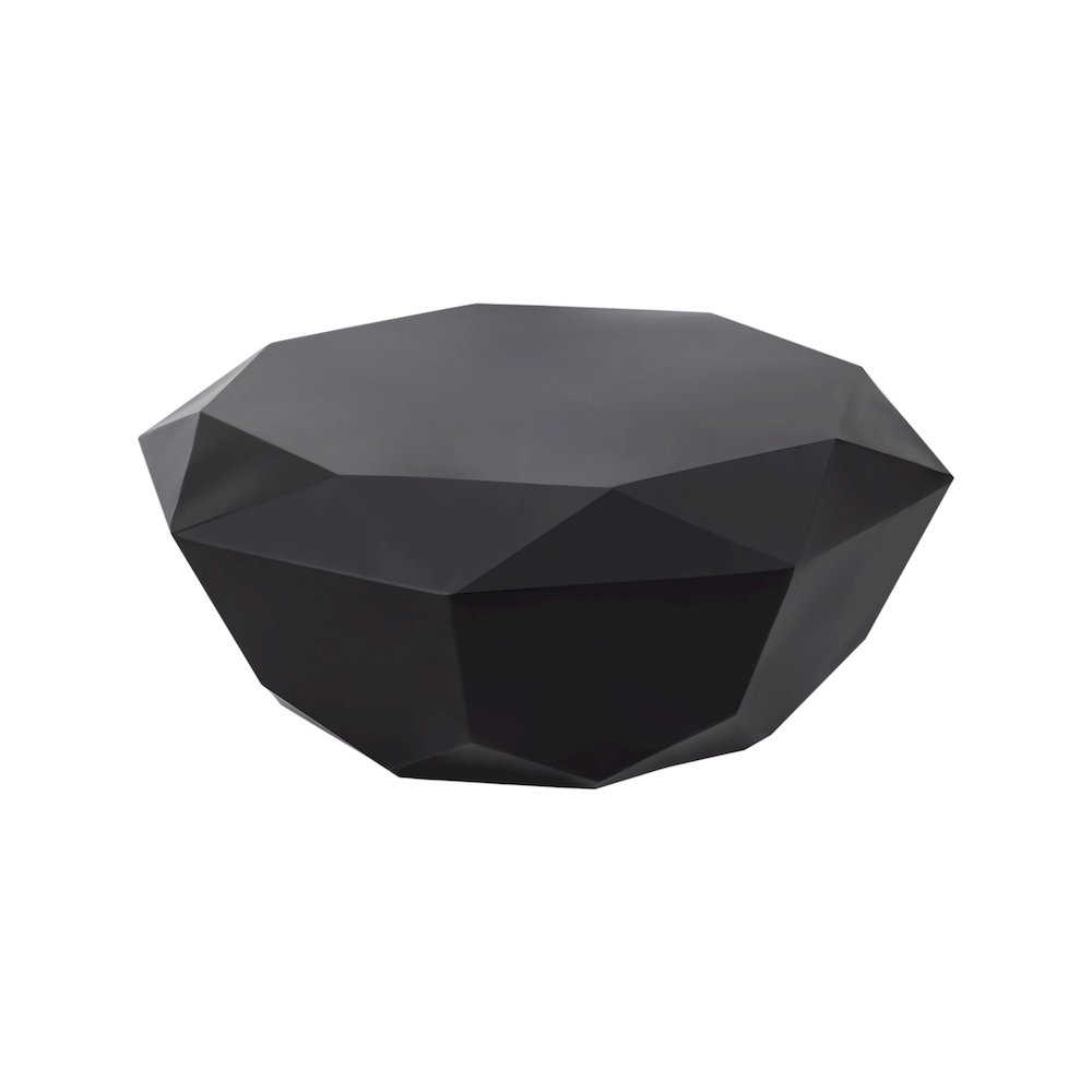 Gemma Matte Black Coffee Table. Picture 5