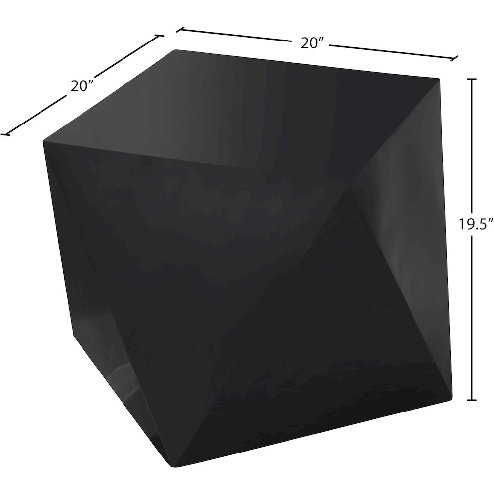 Gemma Matte Black End Table. Picture 5