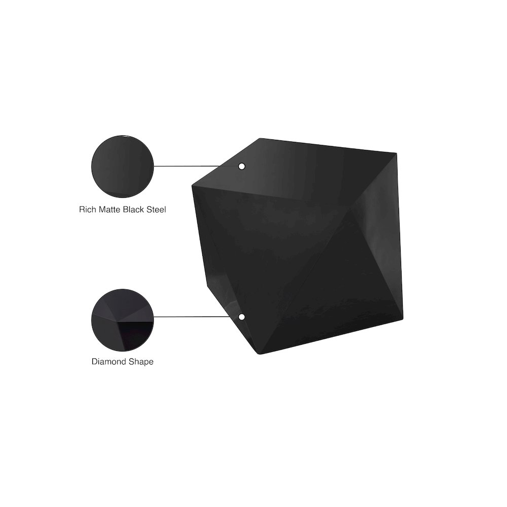 Gemma Matte Black End Table. Picture 6