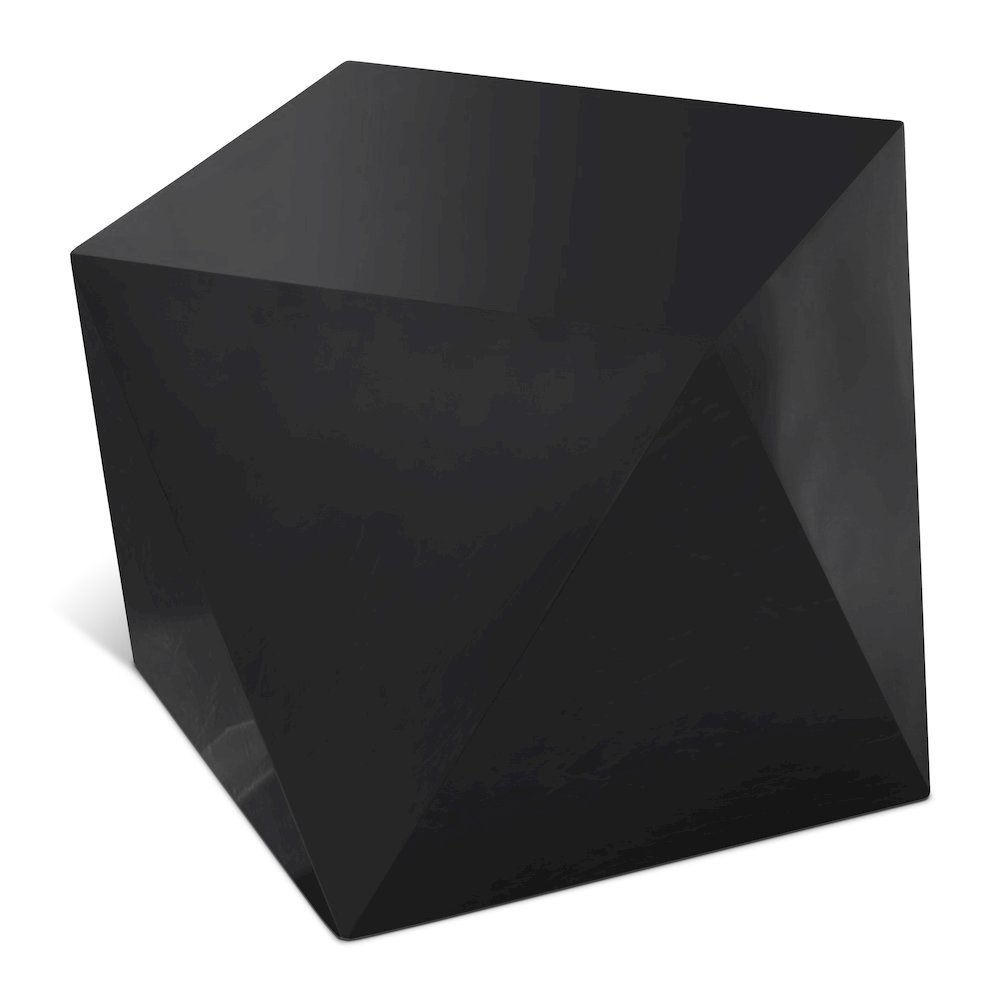 Gemma Matte Black End Table. Picture 1