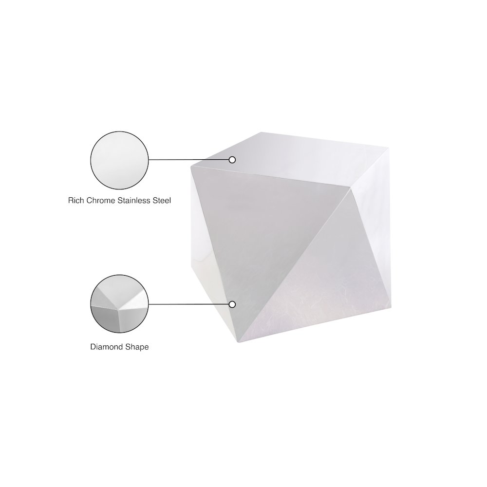 Gemma Silver End Table. Picture 6