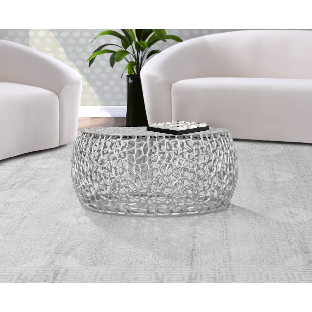 Priya Silver Coffee Table. Picture 2