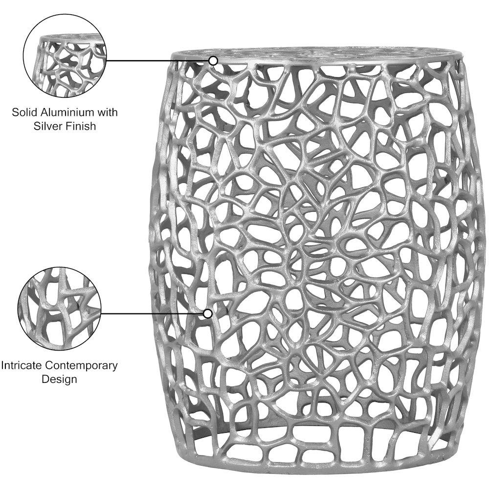 Priya Silver End Table. Picture 7