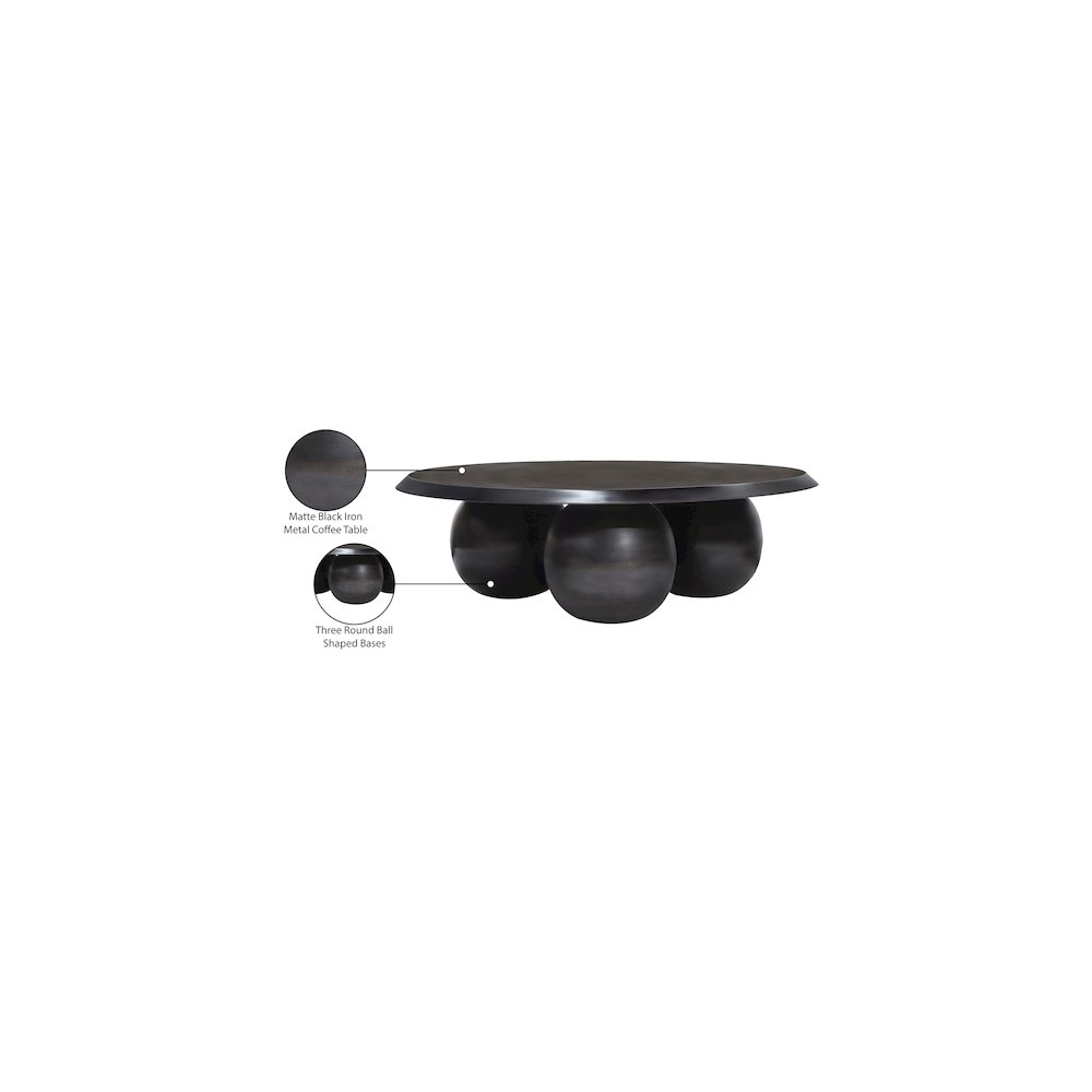 Globus Black Coffee Table. Picture 7