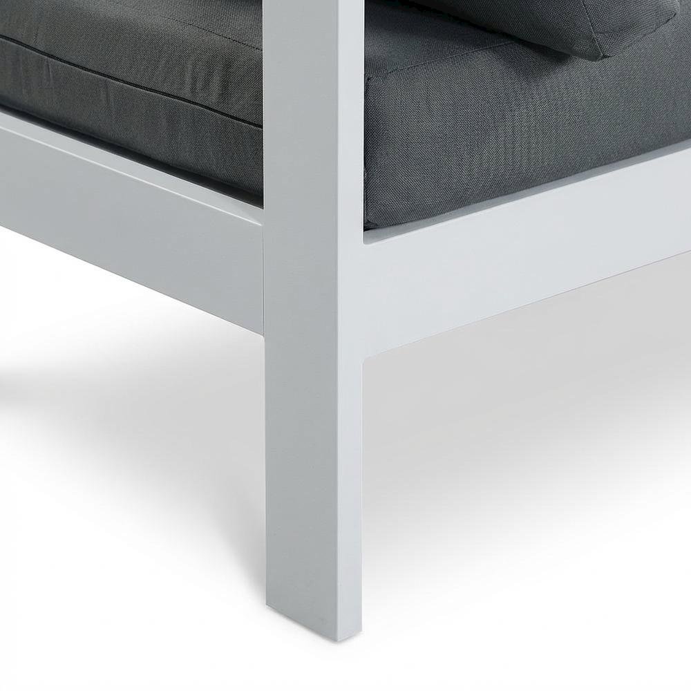 Gray Fabric Outdoor Modular Sofa With Contemporary Style For Patio Lounge. Picture 6