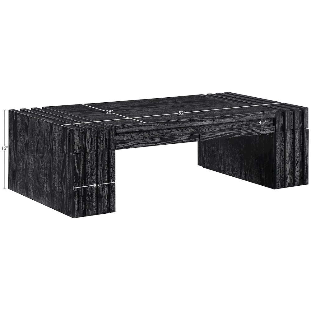 Stanton Black Oak Veneer And Solid Wood Coffee Table. Picture 12