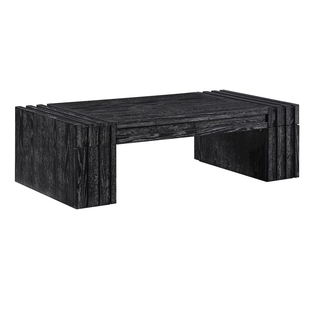 Stanton Black Oak Veneer And Solid Wood Coffee Table. Picture 1