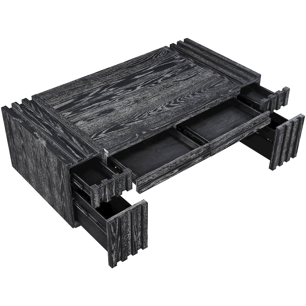 Stanton Black Oak Veneer And Solid Wood Coffee Table. Picture 10