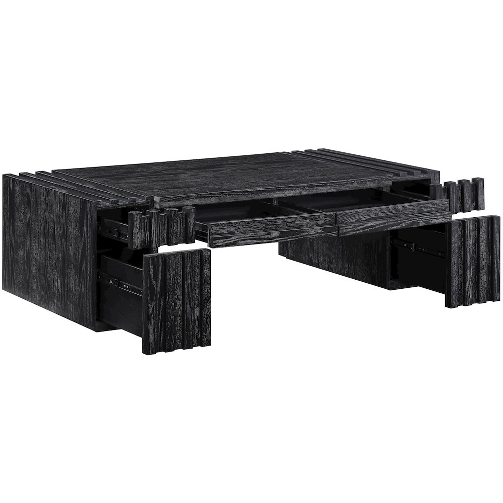 Stanton Black Oak Veneer And Solid Wood Coffee Table. Picture 4
