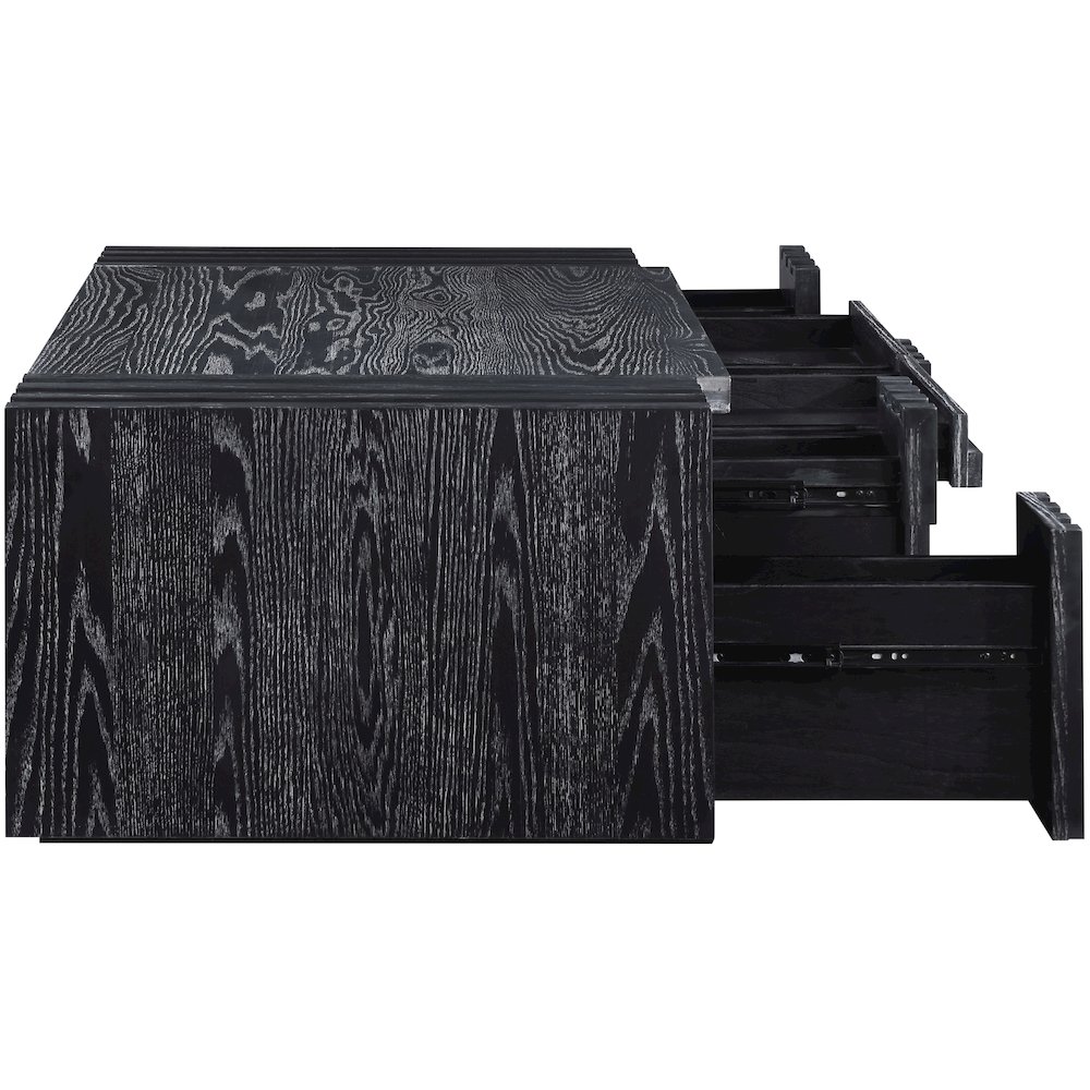 Stanton Black Oak Veneer And Solid Wood Coffee Table. Picture 5