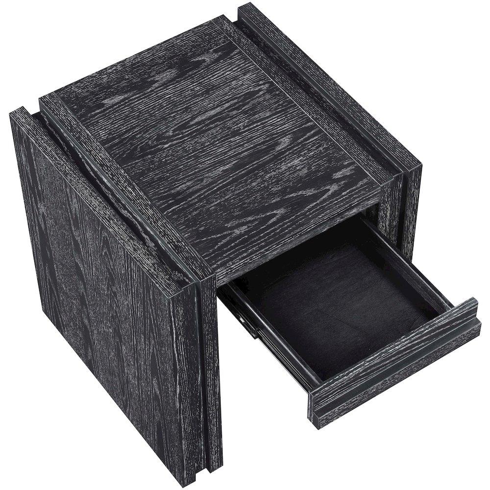Stanton Black Oak Veneer And Solid Wood End Table. Picture 10