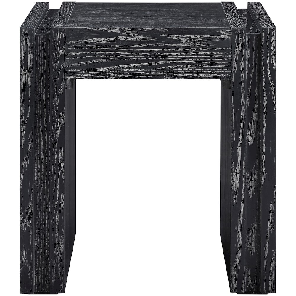 Stanton Black Oak Veneer And Solid Wood End Table. Picture 2