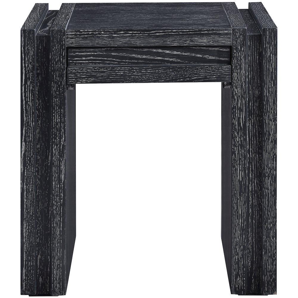 Stanton Black Oak Veneer And Solid Wood End Table. Picture 3