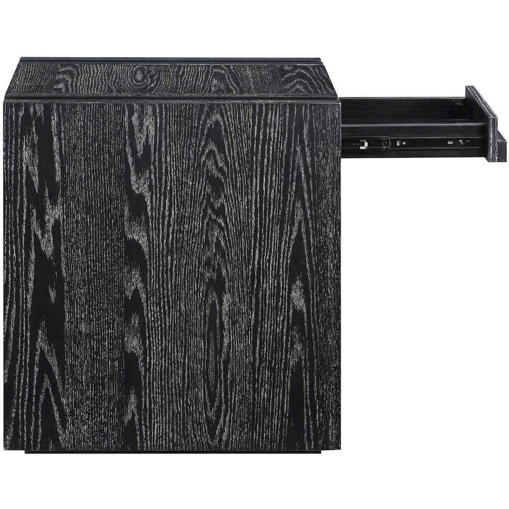 Stanton Black Oak Veneer And Solid Wood End Table. Picture 5